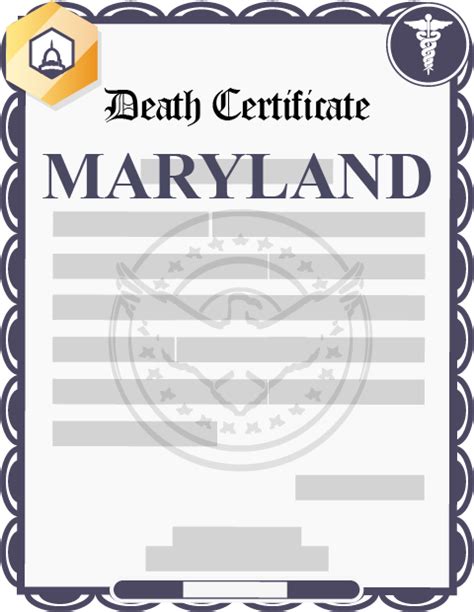 state of maryland death certificate